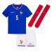 Maillot de foot France Jules Kounde #5 Domicile vêtements enfant Europe 2024 Manches Courtes (+ pantalon court)